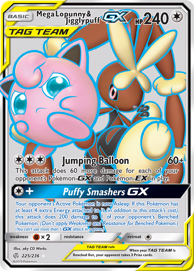 Mega Lopunny & Jigglypuff GX (225/236) [Sun & Moon: Cosmic Eclipse] | Gear Gaming Bentonville