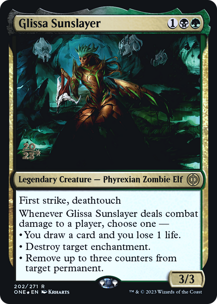 Glissa Sunslayer [Phyrexia: All Will Be One Prerelease Promos] | Gear Gaming Bentonville