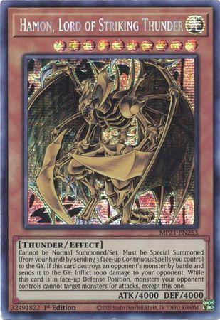 Hamon, Lord of Striking Thunder [MP21-EN253] Prismatic Secret Rare | Gear Gaming Bentonville