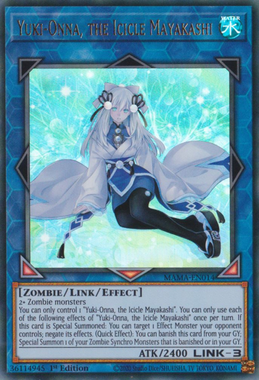 Yuki-Onna, the Icicle Mayakashi [MAMA-EN014] Ultra Rare | Gear Gaming Bentonville