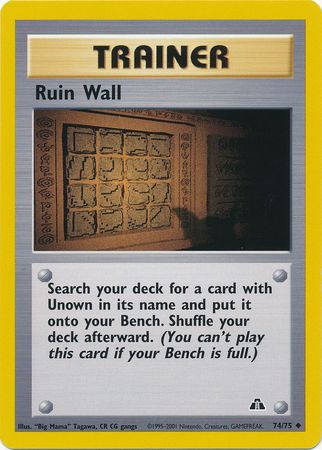 Ruin Wall (74/75) [Neo Discovery Unlimited] | Gear Gaming Bentonville