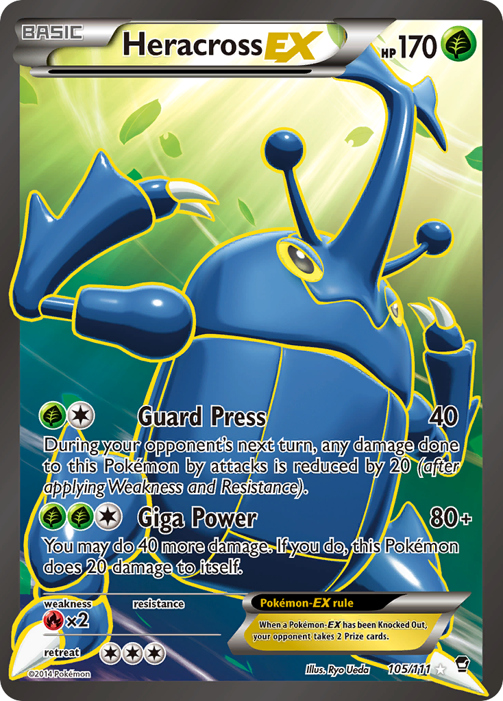 Heracross EX (105/111) [XY: Furious Fists] | Gear Gaming Bentonville