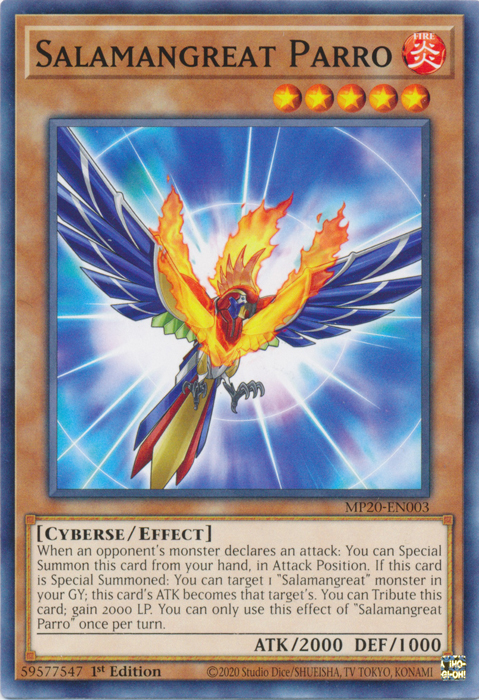 Salamangreat Parro [MP20-EN003] Common | Gear Gaming Bentonville