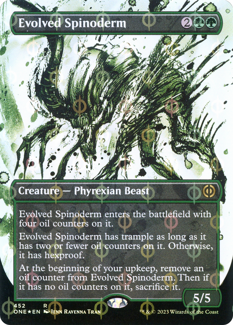 Evolved Spinoderm (Borderless Ichor Step-and-Compleat Foil) [Phyrexia: All Will Be One] | Gear Gaming Bentonville