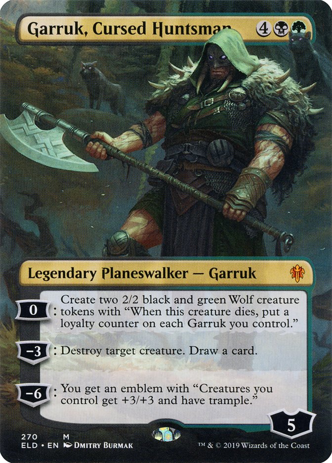 Garruk, Cursed Huntsman (Borderless) [Throne of Eldraine] | Gear Gaming Bentonville