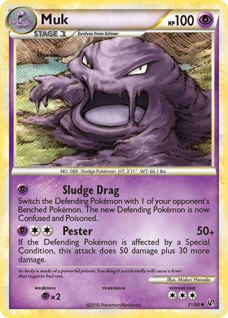 Muk (31/90) [HeartGold & SoulSilver: Undaunted] | Gear Gaming Bentonville