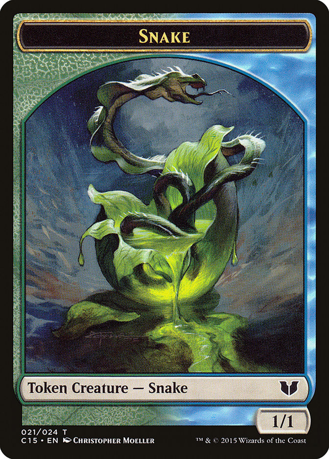 Snake (021) // Saproling Double-Sided Token [Commander 2015 Tokens] | Gear Gaming Bentonville