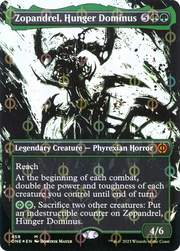 Zopandrel, Hunger Dominus (Borderless Ichor Step-and-Compleat Foil) [Phyrexia: All Will Be One] | Gear Gaming Bentonville