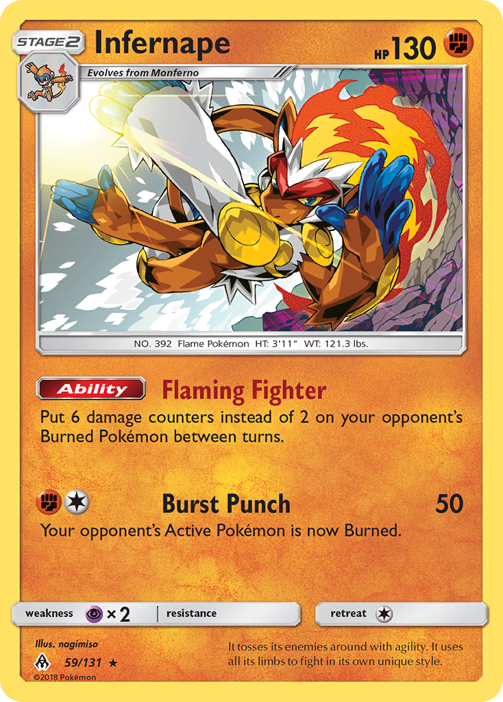 Infernape (59/131) [Sun & Moon: Forbidden Light] | Gear Gaming Bentonville