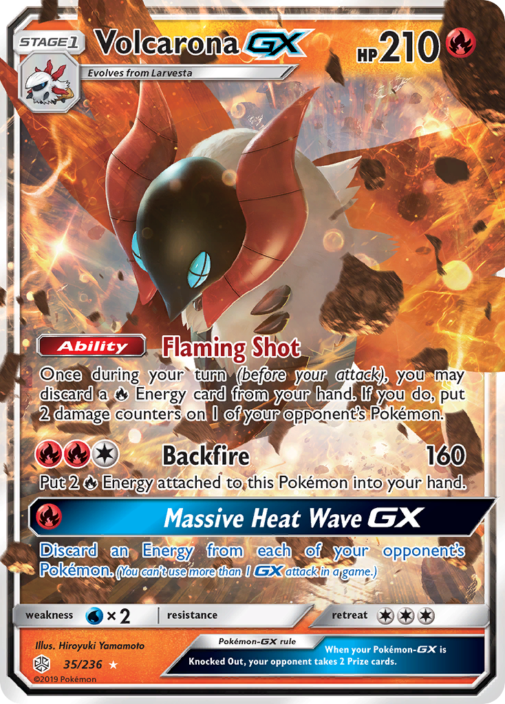 Volcarona GX (35/236) [Sun & Moon: Cosmic Eclipse] | Gear Gaming Bentonville