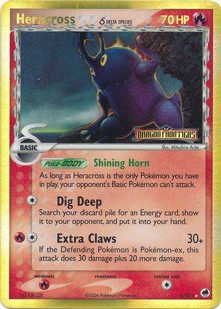 Heracross (3/101) (Delta Species) (Stamped) [EX: Dragon Frontiers] | Gear Gaming Bentonville