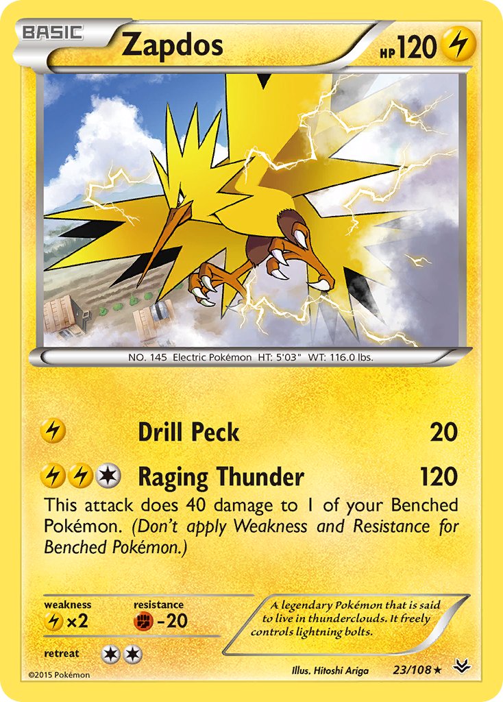 Zapdos(23/108) (Theme Deck Exclusive) [XY: Roaring Skies] | Gear Gaming Bentonville