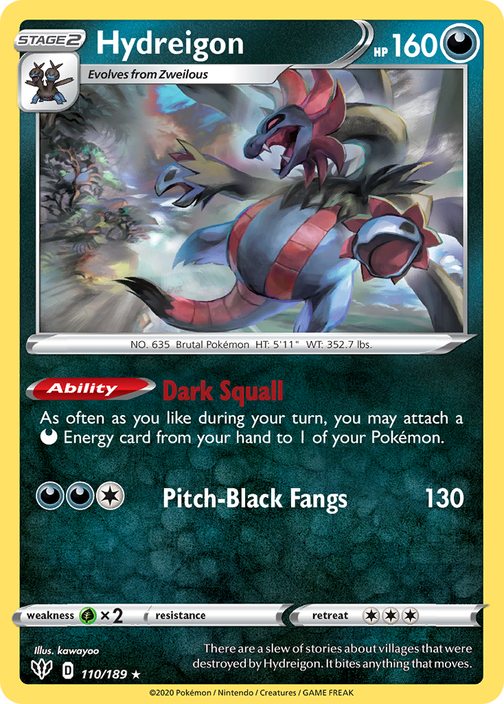 Hydreigon (110/189) [Sword & Shield: Darkness Ablaze] | Gear Gaming Bentonville