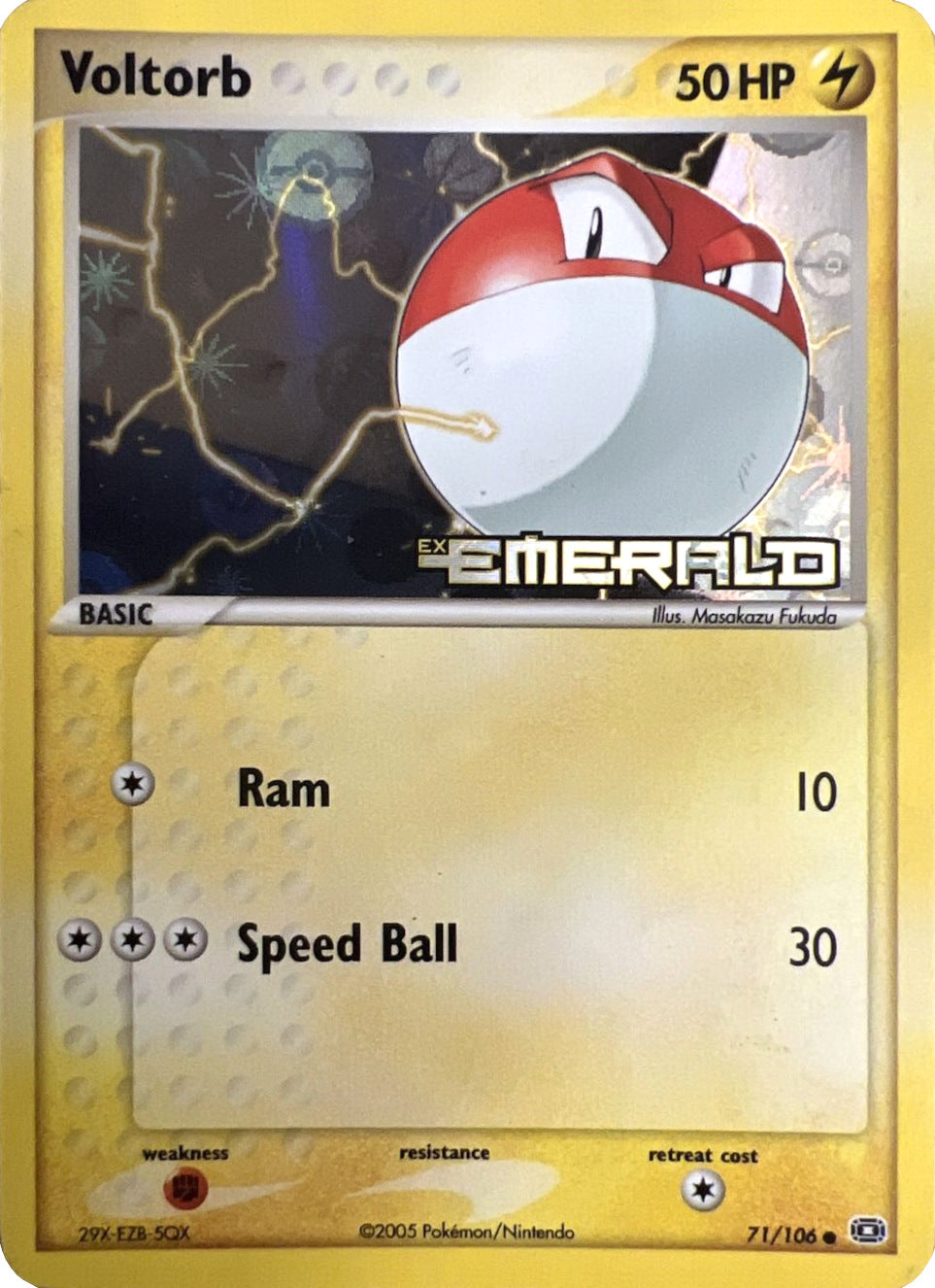 Voltorb (71/106) (Stamped) [EX: Emerald] | Gear Gaming Bentonville