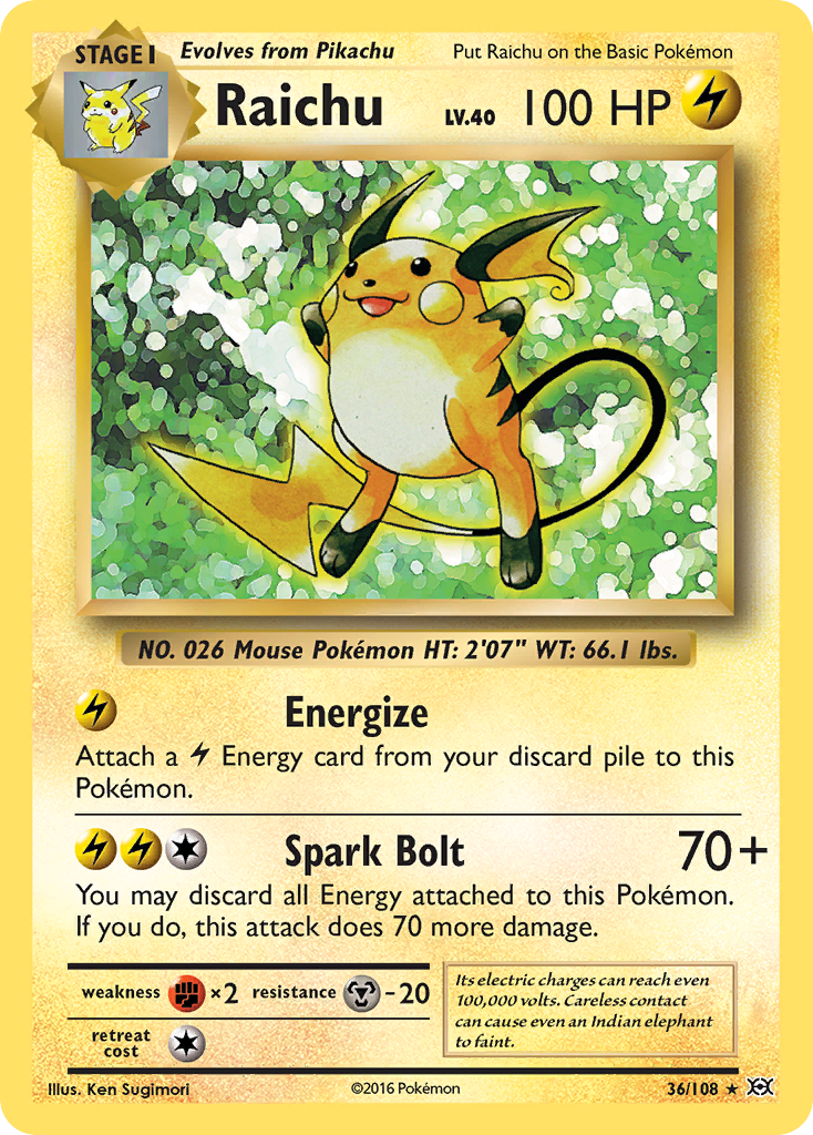 Raichu (36/108) [XY: Evolutions] | Gear Gaming Bentonville