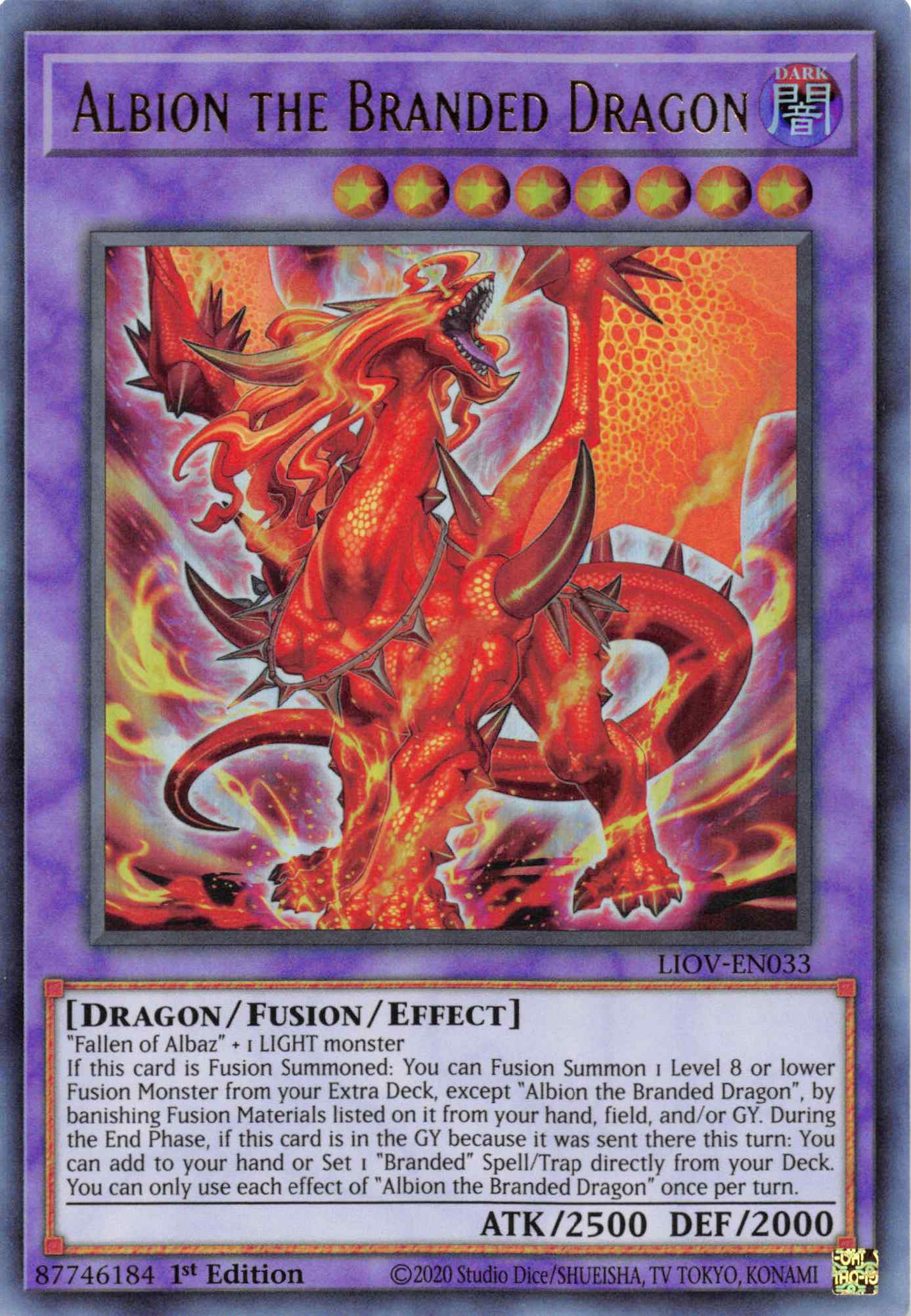 Albion the Branded Dragon [LIOV-EN033] Ultra Rare | Gear Gaming Bentonville