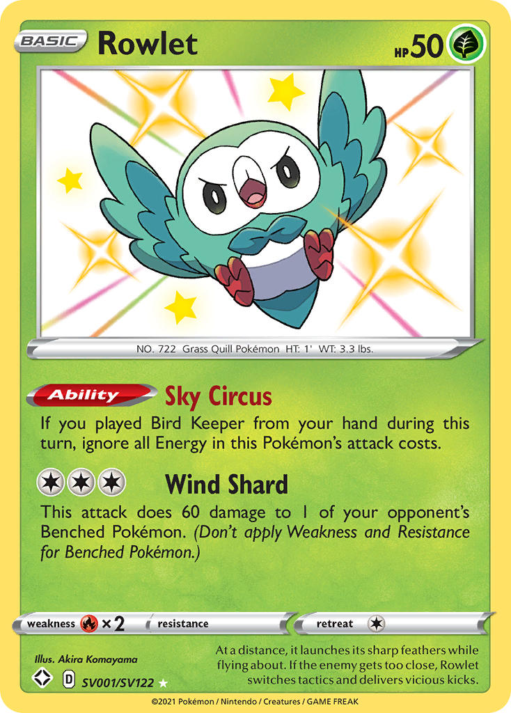 Rowlet (SV001/SV122) [Sword & Shield: Shining Fates] | Gear Gaming Bentonville