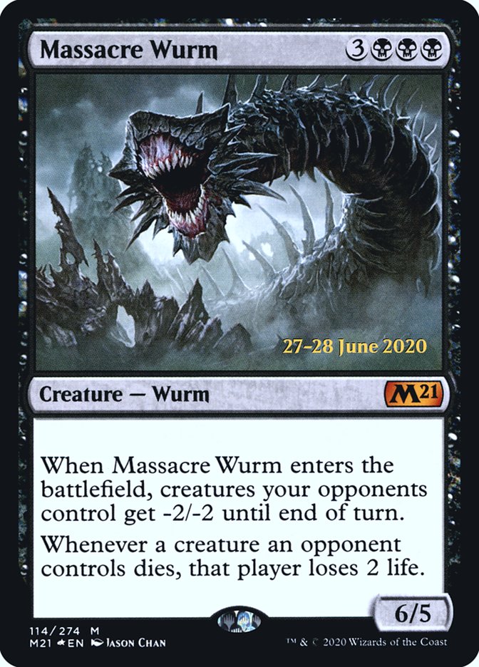 Massacre Wurm  [Core Set 2021 Prerelease Promos] | Gear Gaming Bentonville