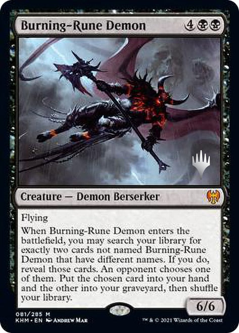 Burning-Rune Demon [Kaldheim Promo Pack] | Gear Gaming Bentonville