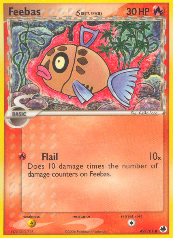 Feebas (49/101) (Delta Species) [EX: Dragon Frontiers] | Gear Gaming Bentonville