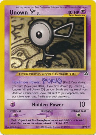 Unown [F] (48/75) [Neo Discovery Unlimited] | Gear Gaming Bentonville