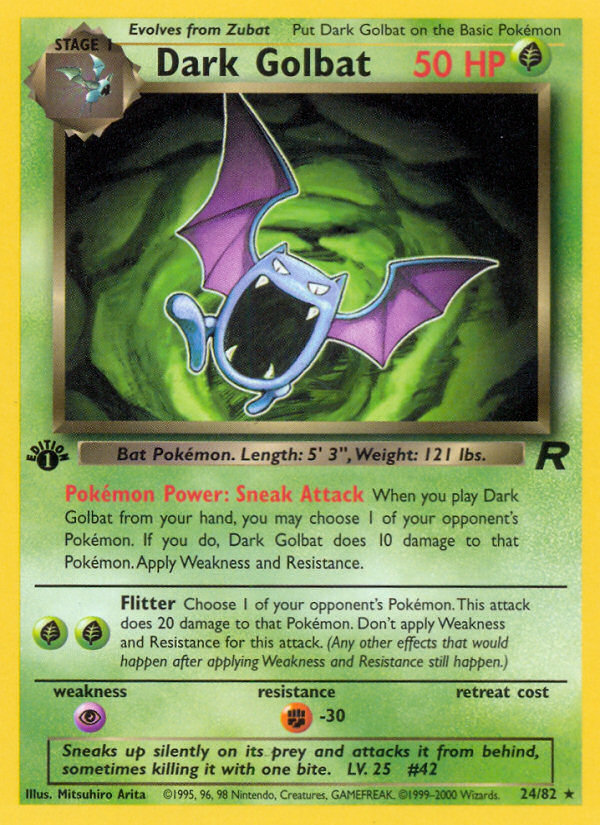 Dark Golbat (24/82) [Team Rocket 1st Edition] | Gear Gaming Bentonville