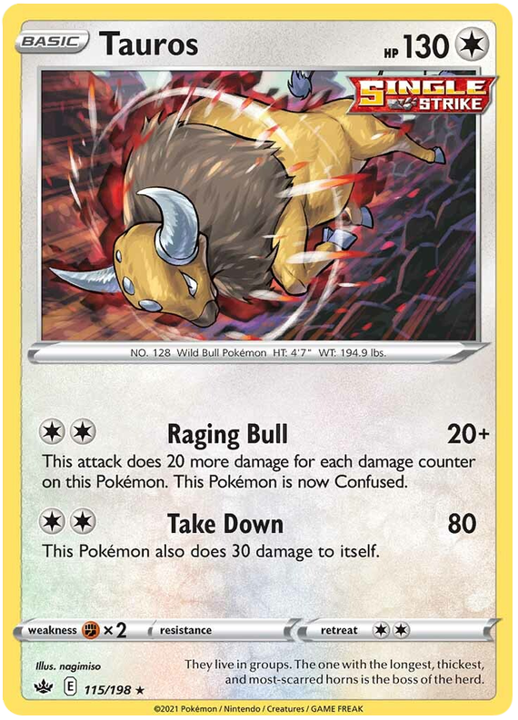 Tauros (115/198) [Sword & Shield: Chilling Reign] | Gear Gaming Bentonville