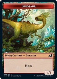 Dinosaur // Human Soldier (003) Double-sided Token [Ikoria: Lair of Behemoths Tokens] | Gear Gaming Bentonville