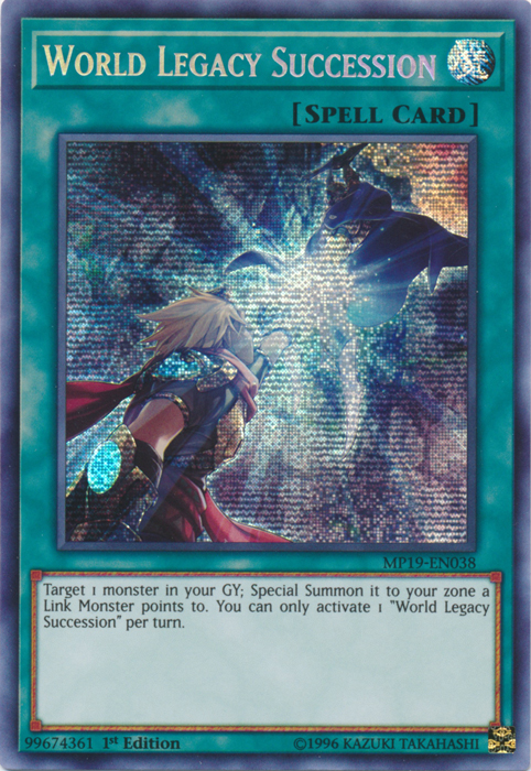 World Legacy Succession [MP19-EN038] Prismatic Secret Rare | Gear Gaming Bentonville