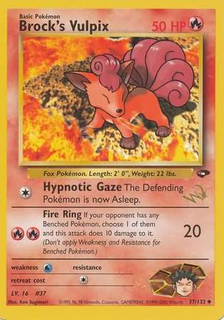 Brock's Vulpix (37/132) (W Stamped Promo) [Gym Challenge Unlimited] | Gear Gaming Bentonville