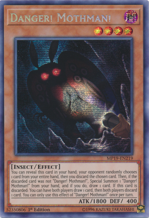 Danger! Mothman! [MP19-EN219] Prismatic Secret Rare | Gear Gaming Bentonville