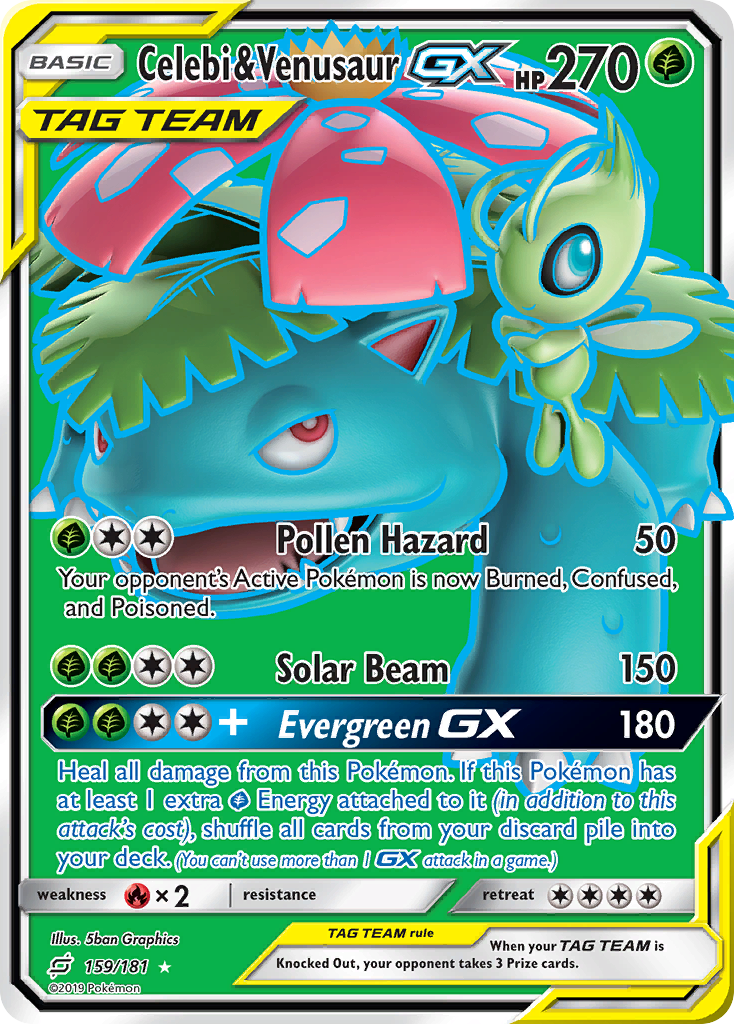 Celebi & Venusaur GX (159/181) [Sun & Moon: Team Up] | Gear Gaming Bentonville