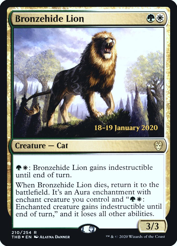 Bronzehide Lion [Theros Beyond Death Prerelease Promos] | Gear Gaming Bentonville