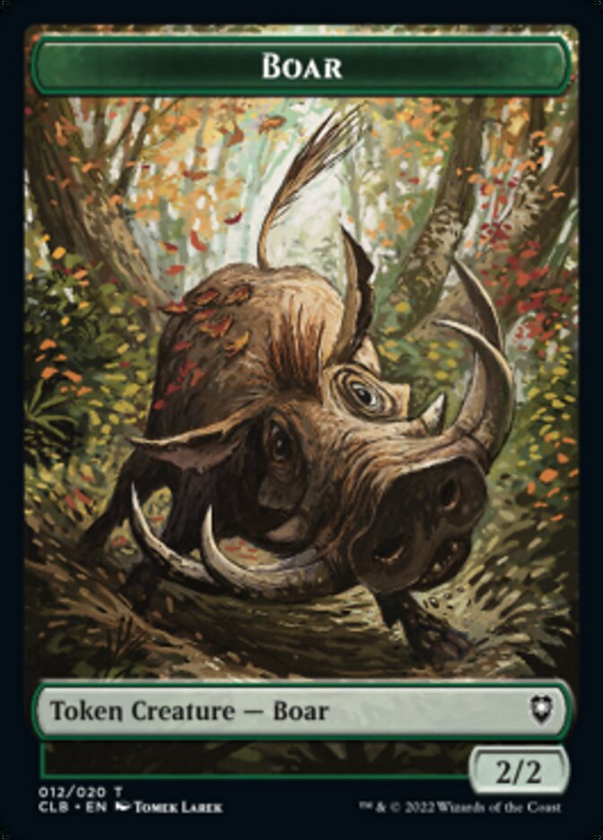 Treasure // Boar Double-sided Token [Commander Legends: Battle for Baldur's Gate Tokens] | Gear Gaming Bentonville