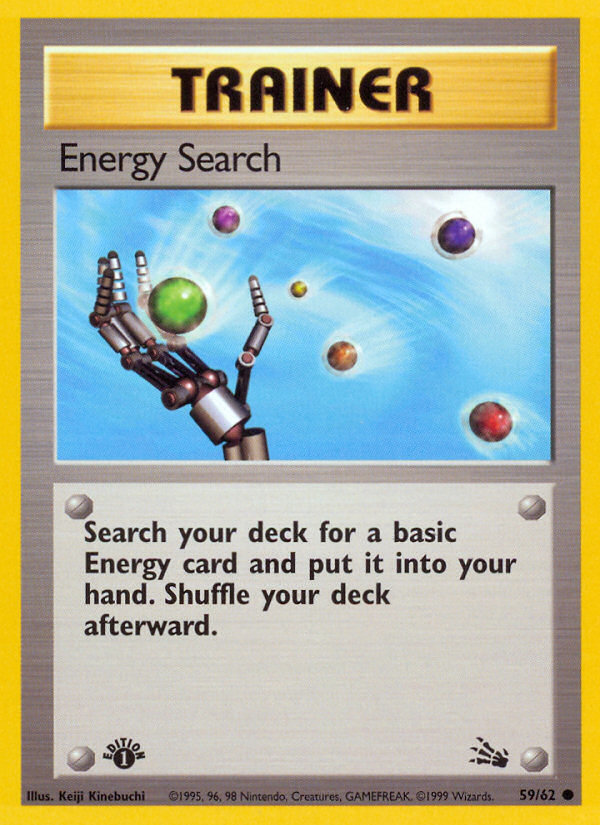 Energy Search (59/62) [Fossil 1st Edition] | Gear Gaming Bentonville