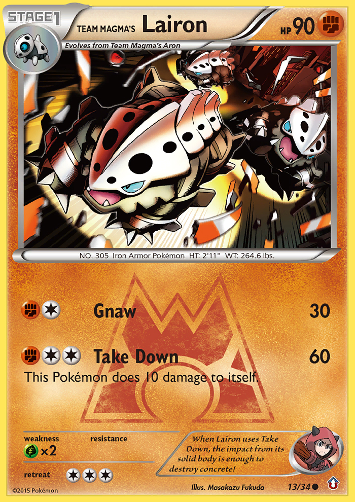 Team Magma's Lairon (13/34) [XY: Double Crisis] | Gear Gaming Bentonville