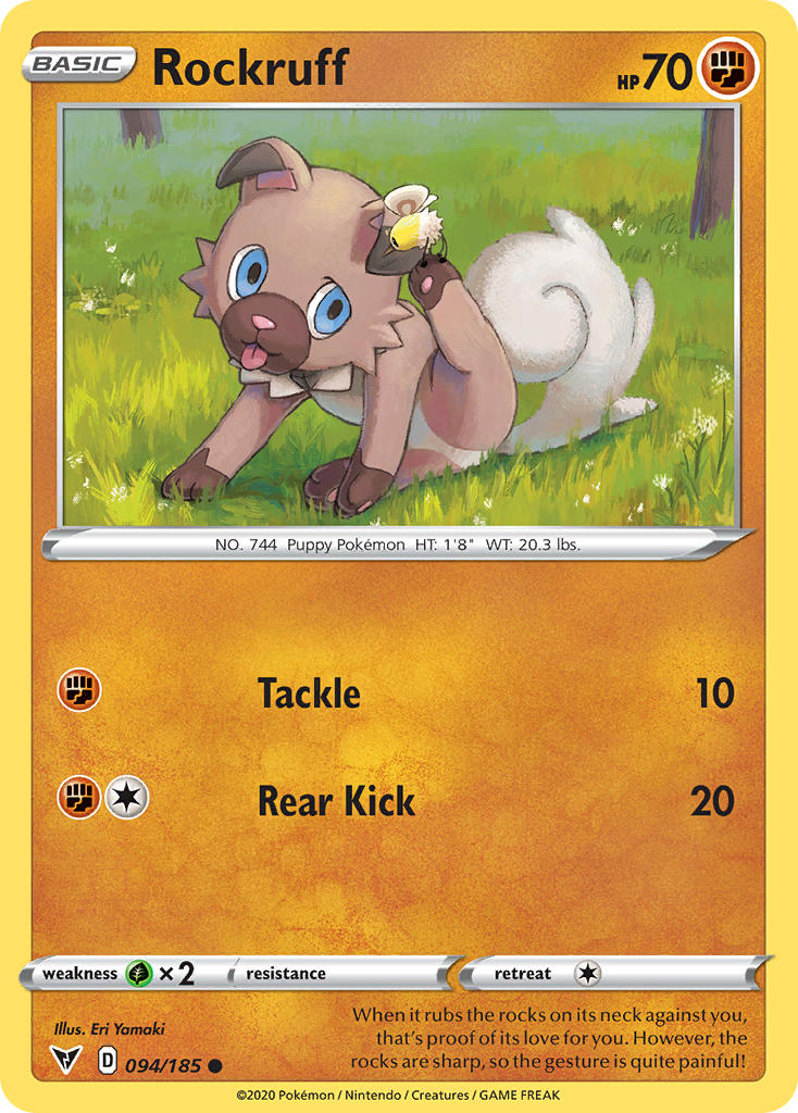 Rockruff (094/185) [Sword & Shield: Vivid Voltage] | Gear Gaming Bentonville