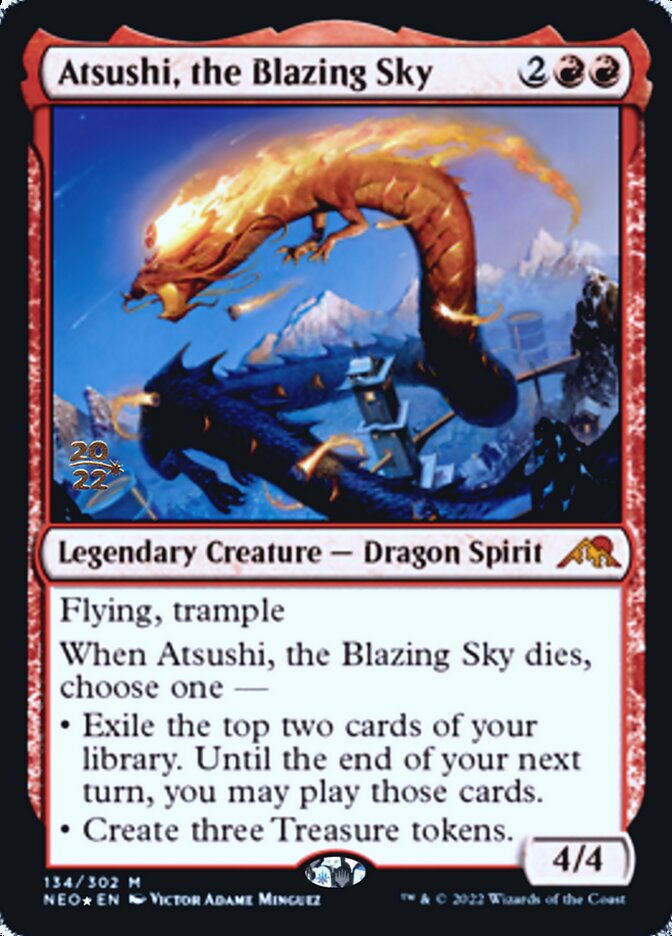 Atsushi, the Blazing Sky [Kamigawa: Neon Dynasty Prerelease Promos] | Gear Gaming Bentonville