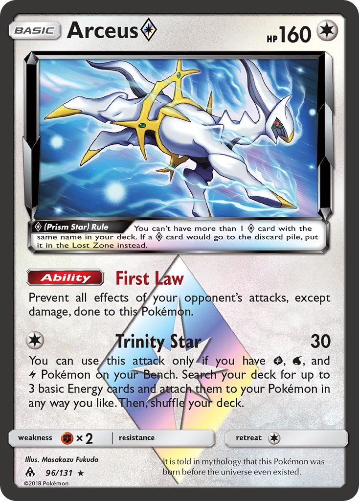 Arceus (96/131) (Prism Star) [Sun & Moon: Forbidden Light] | Gear Gaming Bentonville