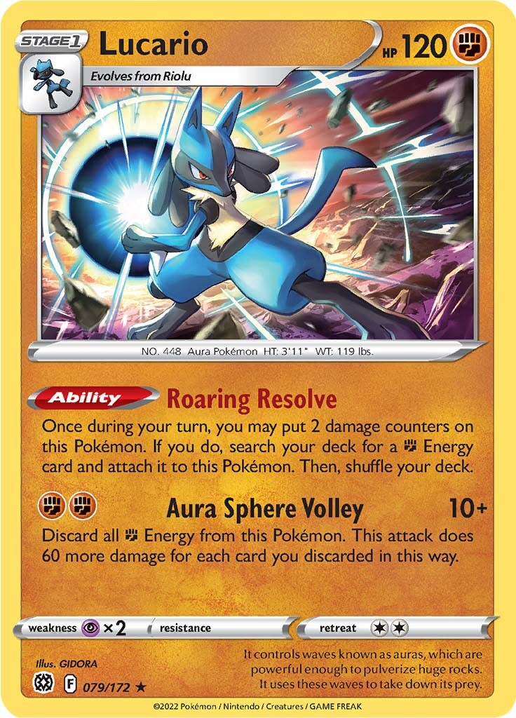 Lucario (079/172) (Theme Deck Exclusive) [Sword & Shield: Brilliant Stars] | Gear Gaming Bentonville