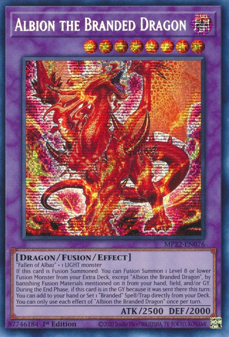 Albion the Branded Dragon [MP22-EN076] Prismatic Secret Rare | Gear Gaming Bentonville