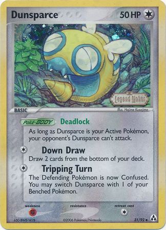 Dunsparce (31/92) (Stamped) [EX: Legend Maker] | Gear Gaming Bentonville