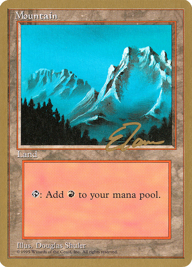 Mountain (et374) (Eric Tam) [Pro Tour Collector Set] | Gear Gaming Bentonville