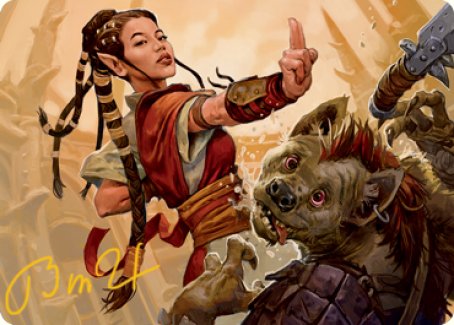Half-Elf Monk Art Card (Gold-Stamped Signature) [Dungeons & Dragons: Adventures in the Forgotten Realms Art Series] | Gear Gaming Bentonville