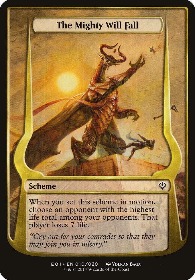 The Mighty Will Fall (Archenemy: Nicol Bolas) [Oversize Cards] | Gear Gaming Bentonville