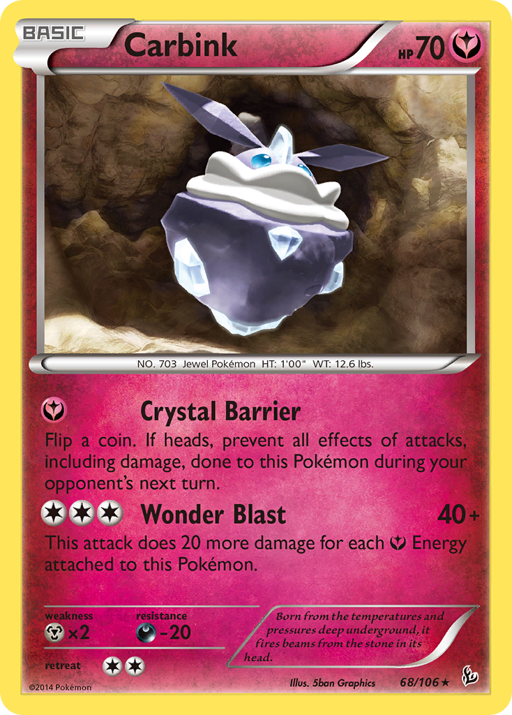 Carbink (68/106) (Theme Deck Exclusive) [XY: Flashfire] | Gear Gaming Bentonville