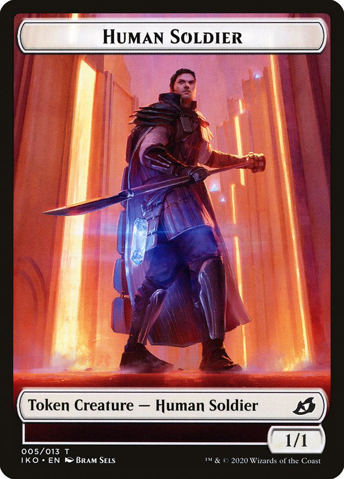 Human Soldier (005/013) [Ikoria: Lair of Behemoths Tokens] | Gear Gaming Bentonville