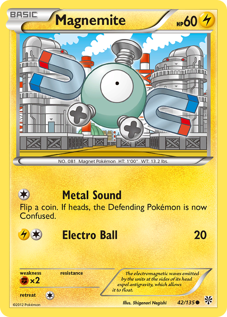 Magnemite (42/135) [Black & White: Plasma Storm] | Gear Gaming Bentonville