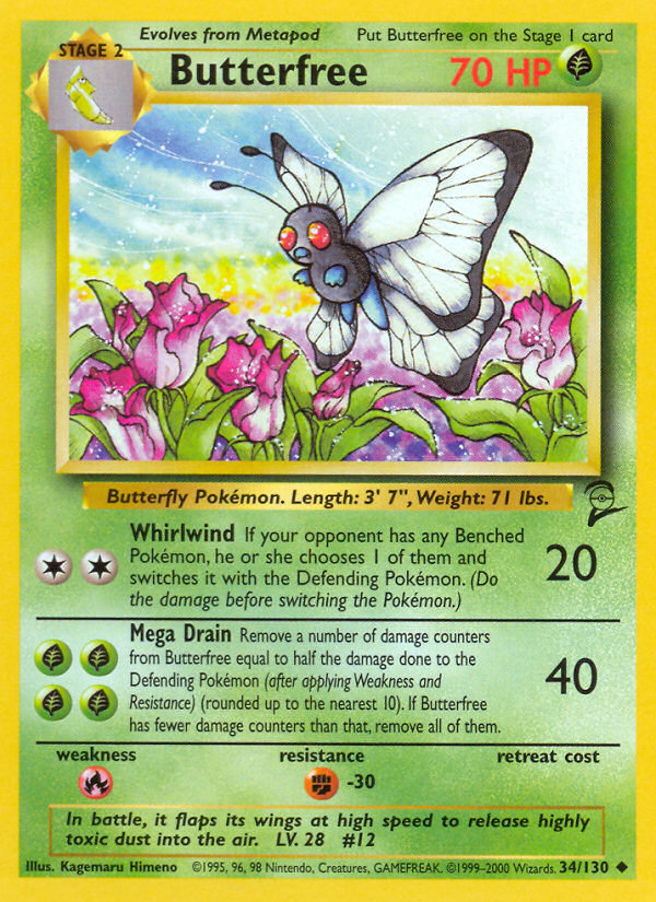 Butterfree (34/130) [Base Set 2] | Gear Gaming Bentonville