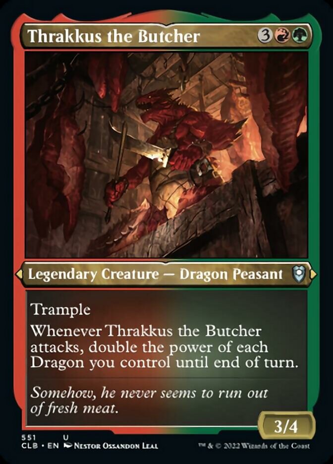 Thrakkus the Butcher (Foil Etched) [Commander Legends: Battle for Baldur's Gate] | Gear Gaming Bentonville